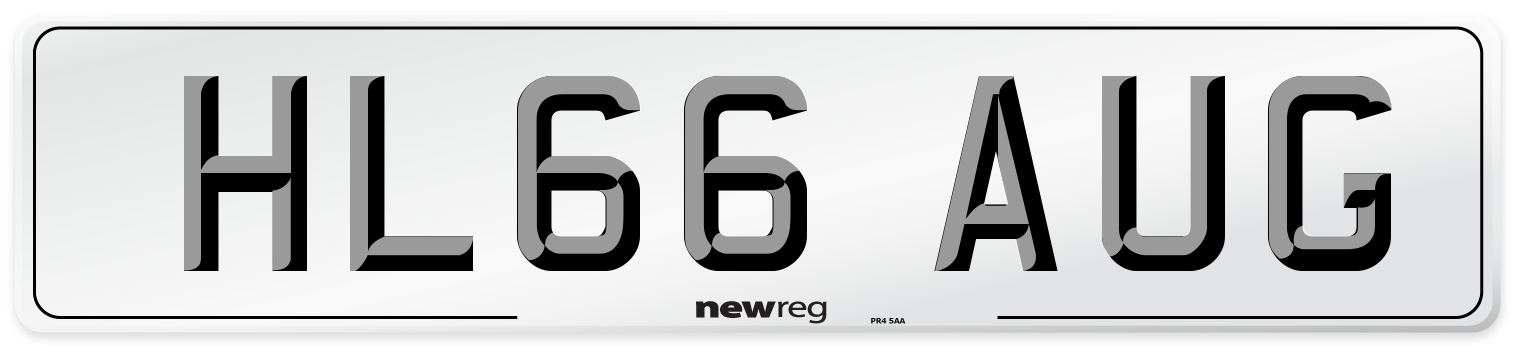 HL66 AUG Number Plate from New Reg
